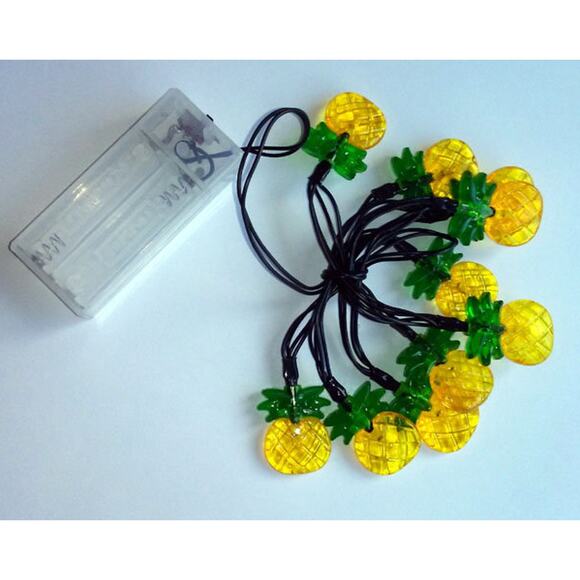 Pineapple LED String Lights 10 count Battery Power DIY Wreath, Crafts, Party - Picture 2 of 3